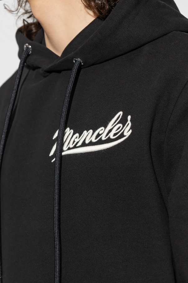 Black Hoodie with logo Moncler - Gradient Arrows denim
